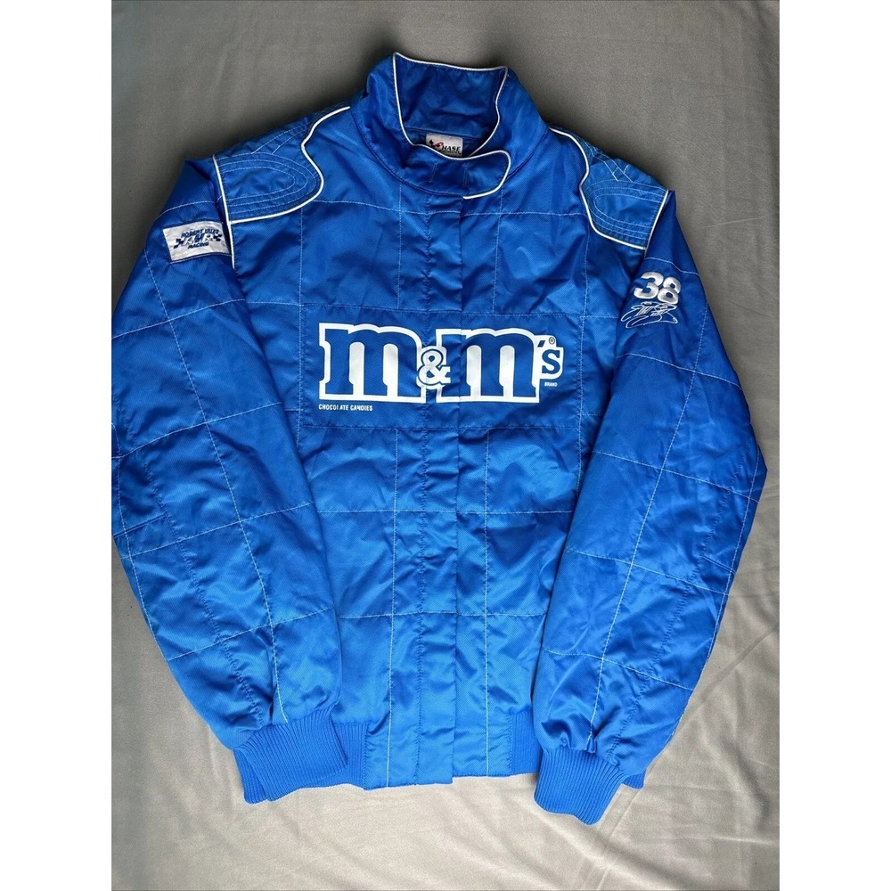 Vintage Robert Yates Racing‎ NASCAR Jacket L Vintage M&M Elliot Sadler #38 Chase